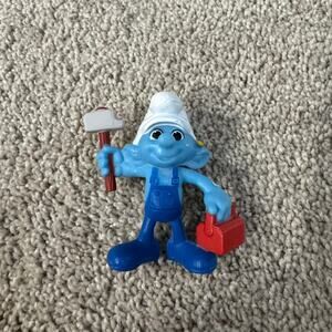 2013 McDonald's Happy Meal Toy Smurfs Handy Smurf w/ Toolbox & Tool